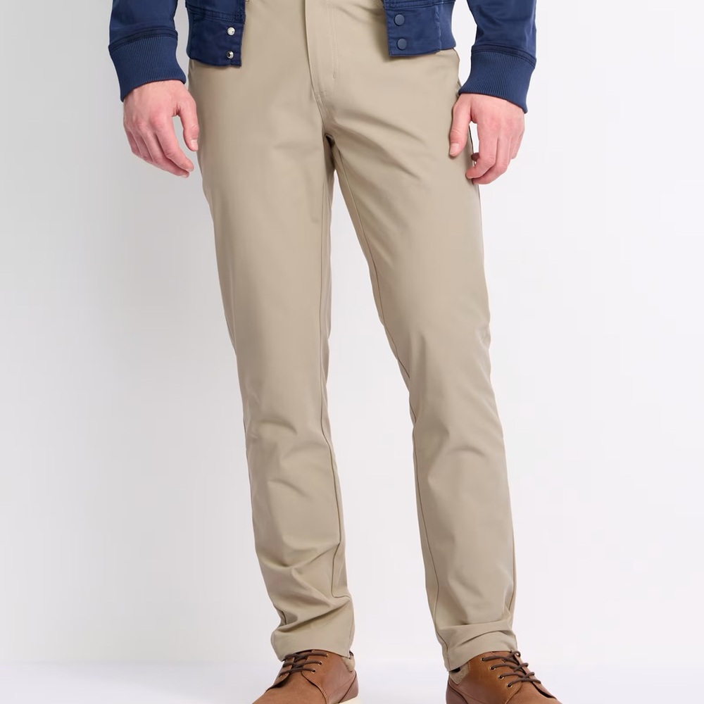 01.Algo WarpTech Commuter 5 Pocket Slim Fit Pant - Khaki